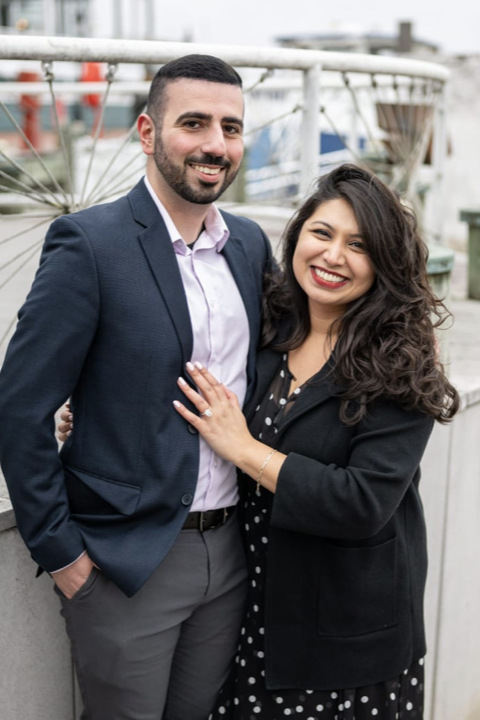 Photograph of a beautiful couple getting engaged