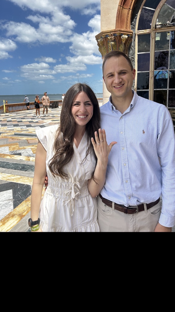 Photograph of a beautiful couple getting engaged