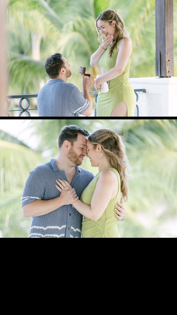 Photograph of a beautiful couple getting engaged