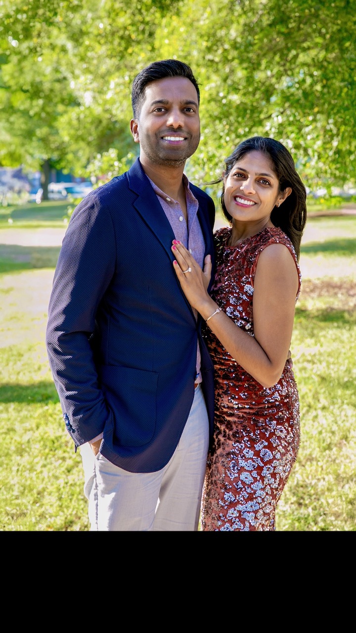 Photograph of a beautiful couple getting engaged