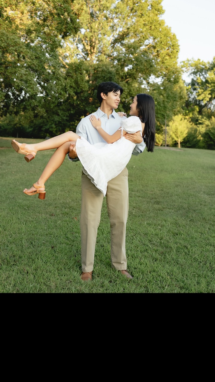 Photograph of a beautiful couple getting engaged
