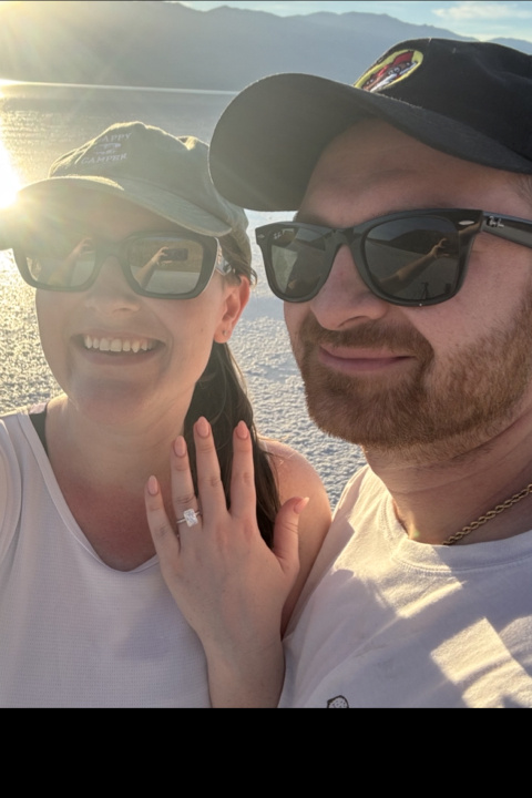 Photograph of a beautiful couple getting engaged