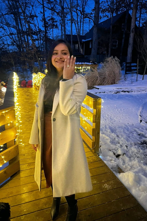 Photograph of a beautiful couple getting engaged