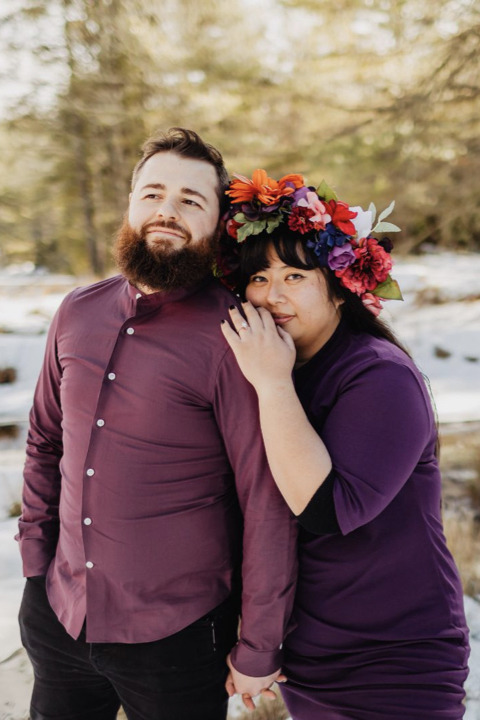 Photograph of a beautiful couple getting engaged