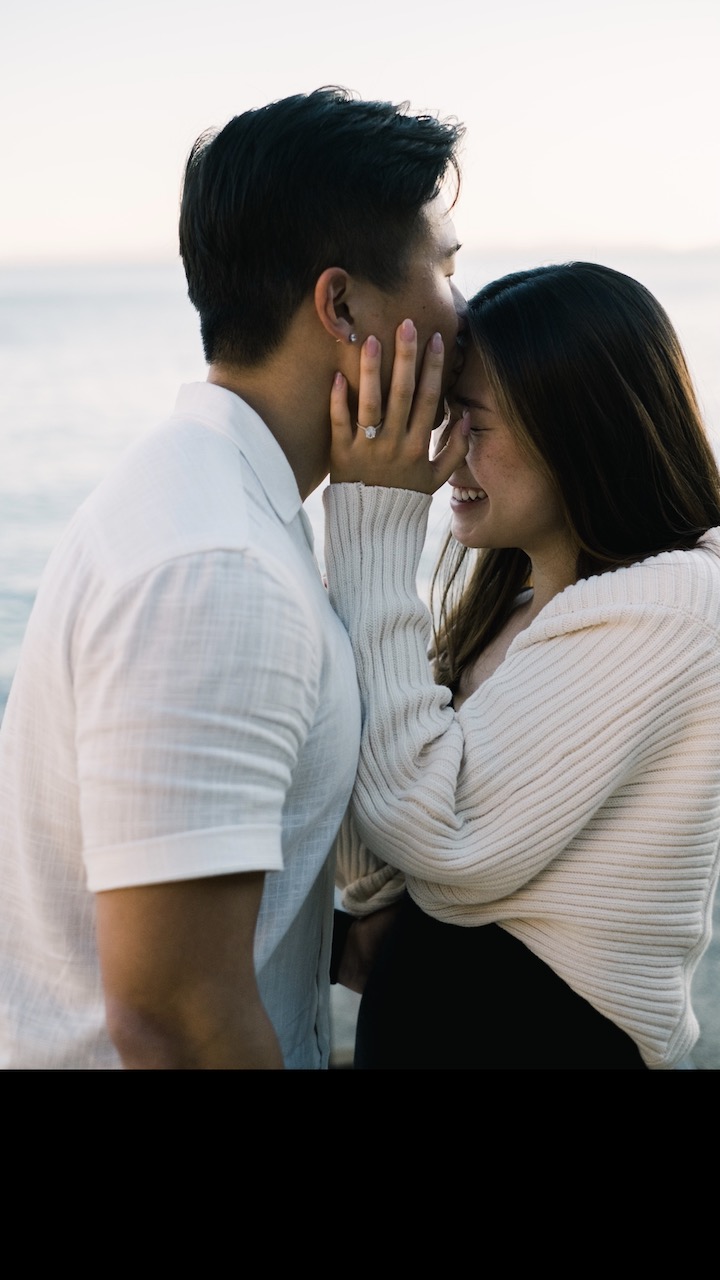 Photograph of a beautiful couple getting engaged
