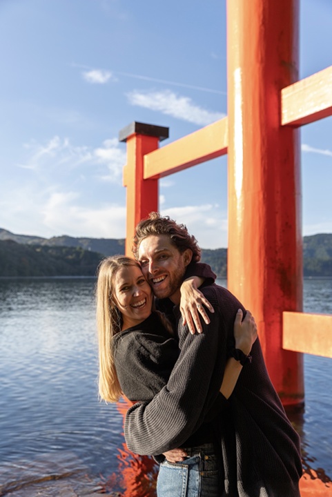 Photograph of a beautiful couple getting engaged