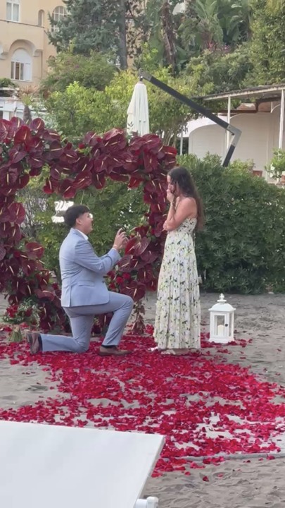 Photograph of a beautiful couple getting engaged