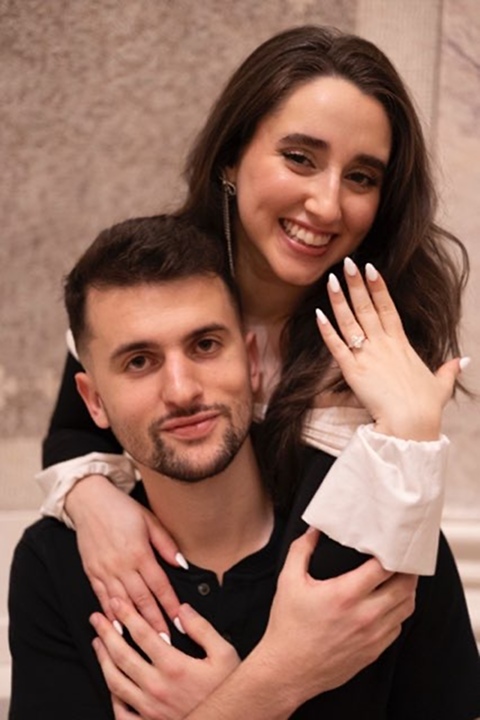 Photograph of a beautiful couple getting engaged