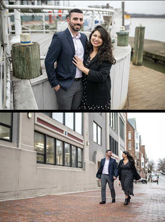 Photograph of a beautiful couple getting engaged