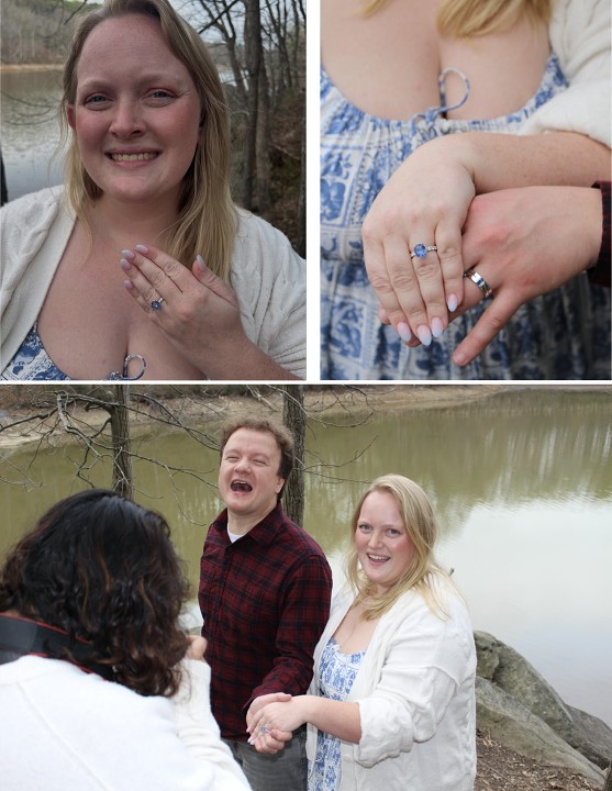 Photograph of a beautiful couple getting engaged
