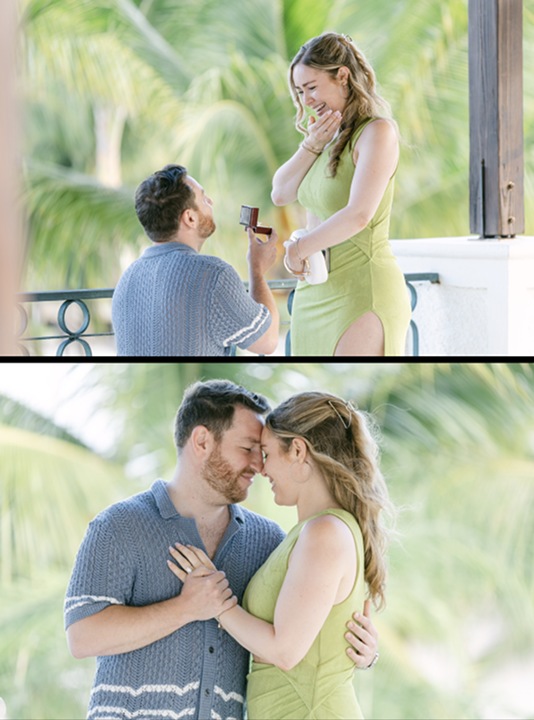 Photograph of a beautiful couple getting engaged